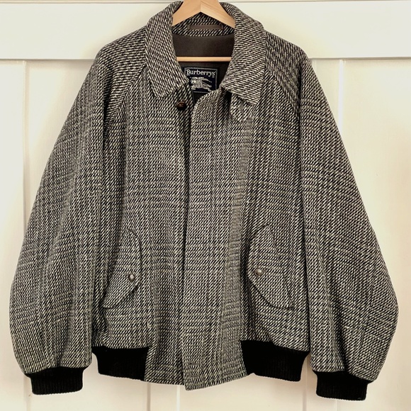 Burberry Prorsum wool tweed Harrington jacket size 50/L